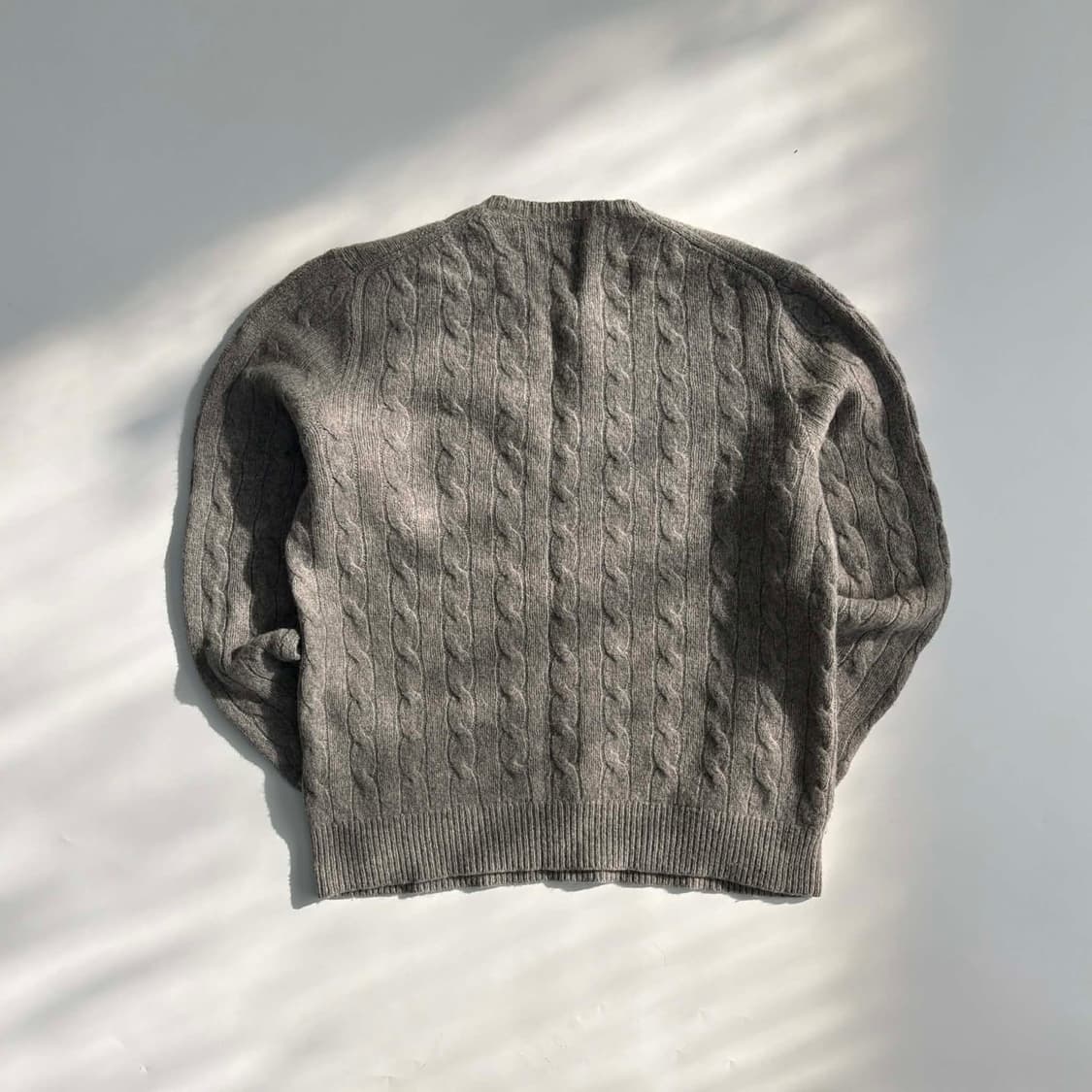 폴로 랄프로렌 신형 라벨 걸즈 케이블 울 캐시미어 크루넥 니트(L) 상품이미지3