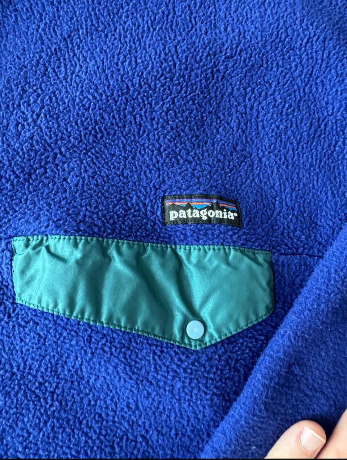 파타고니아 90s 신칠라 풀오버 XXL 퍼플 블루 상품이미지4
