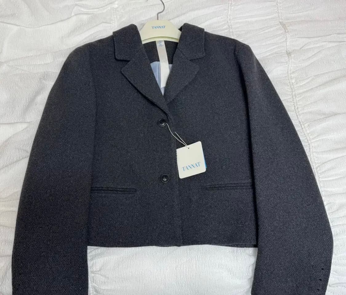 (실사0/택새상품) 타낫 플러피 크롭 울자켓 차콜 상품이미지2