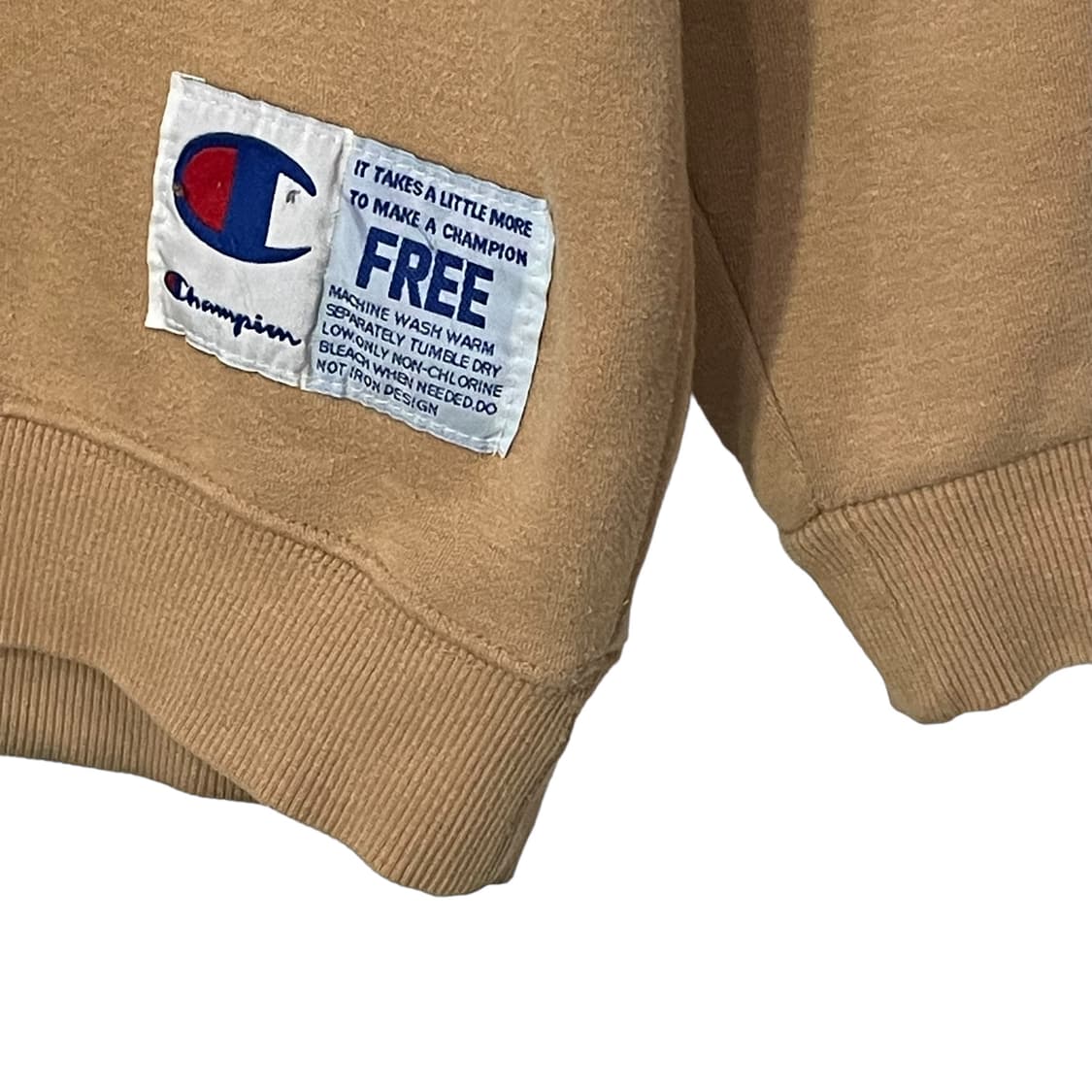  챔피온 자수로고 베이지 맨투맨 상품이미지5