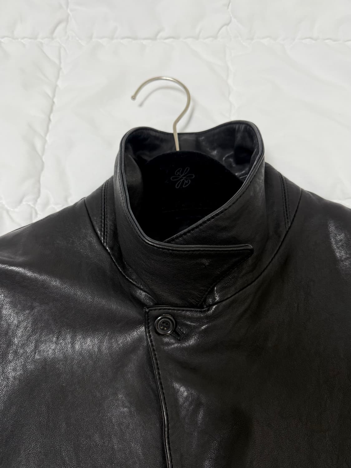 [S] 유스 Washed Leather Jacket 상품이미지3