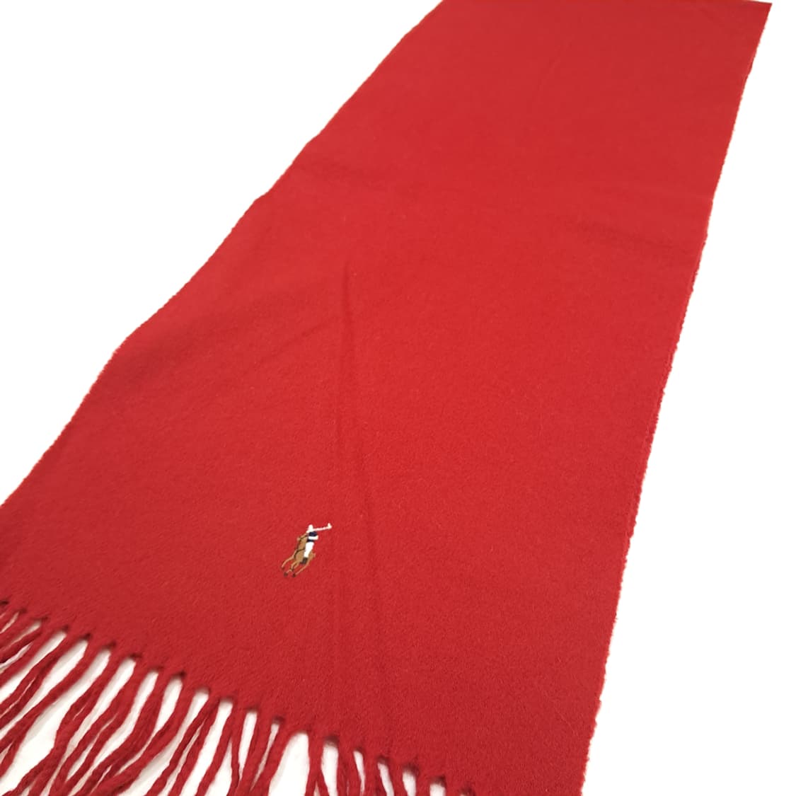 MX214 폴로 랄프로렌 레드 버진울 목도리 머플러 상품이미지6