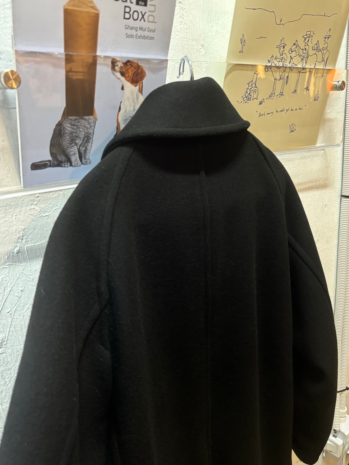 미니멀프로젝트 울 발마칸 트래블러 코트 블랙 상품이미지8