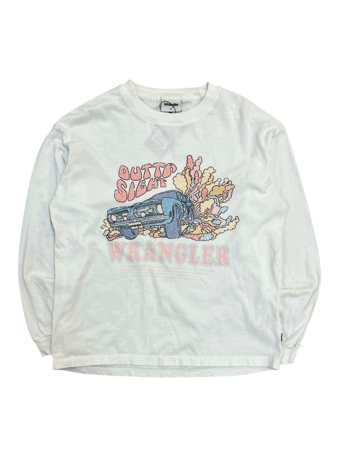 랭글러 프린팅 긴팔티 화이트 M #csz2431 상품이미지3