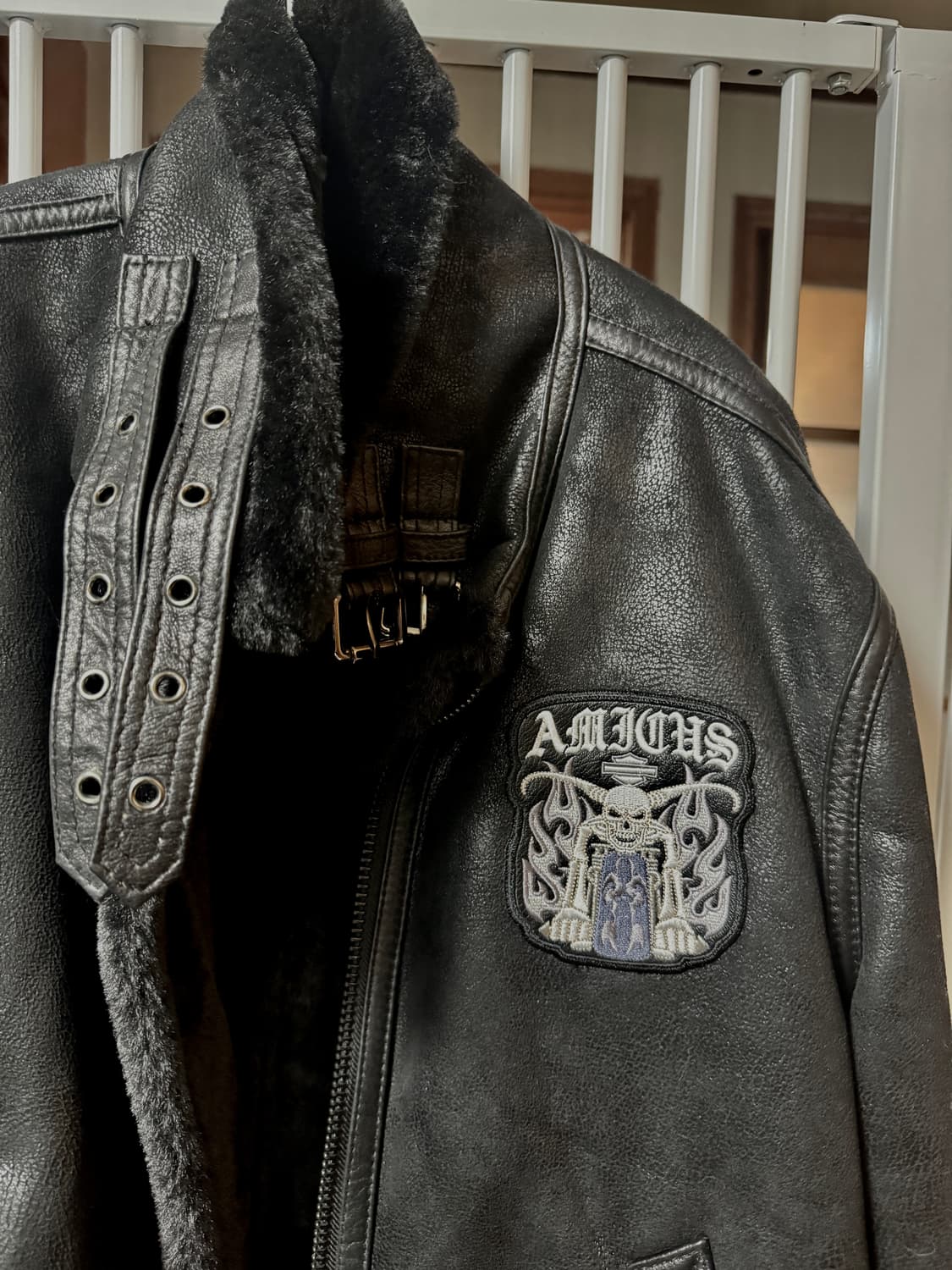 할리데이비슨 무스탕 가죽자켓 XL 상품이미지2