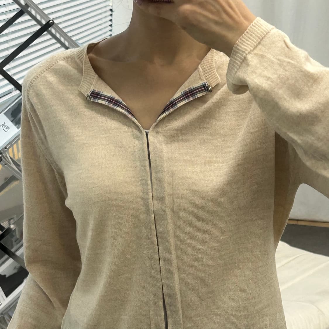 SUC 니트 집업 긴팔 상품이미지4