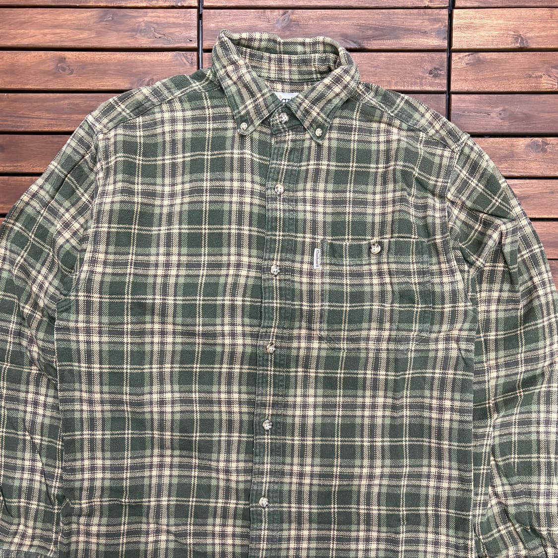 (M) 칼하트 원 포켓 플란넬 체크 셔츠 상품이미지2