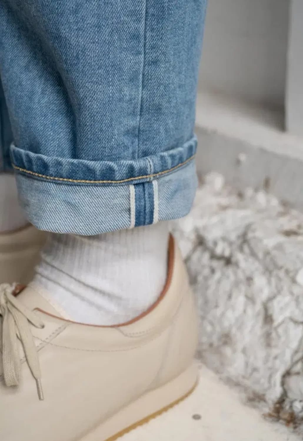 Hatski 하츠키 레귤러 테이퍼드 데님 (Ice Blue) 3사이즈 상품이미지4