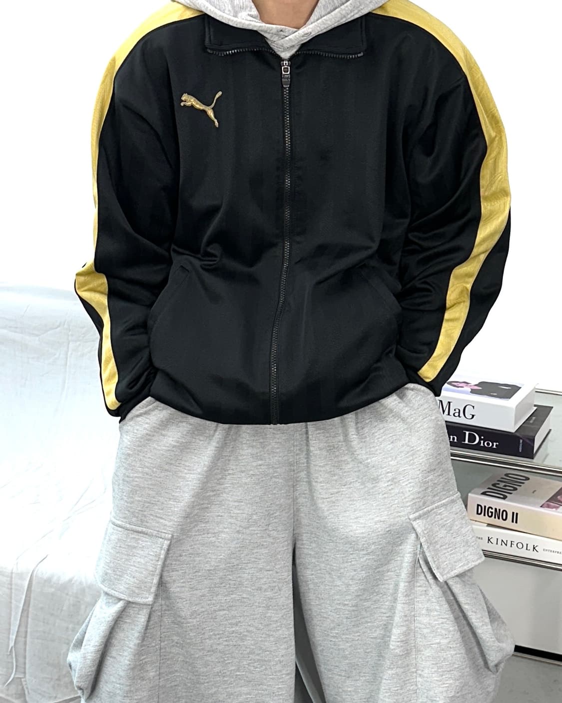 푸마 제펜 블랙 골드 트랙탑 져지 L 상품이미지1