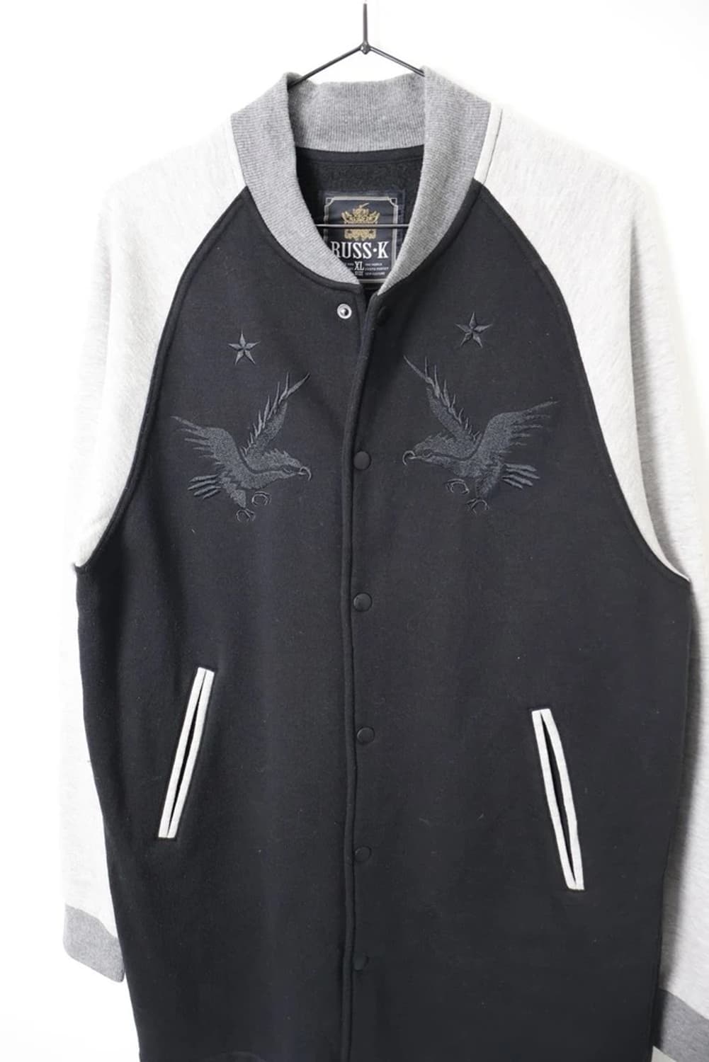 RUSS-K Eagle Embroidered Varsity Jacket 상품이미지3