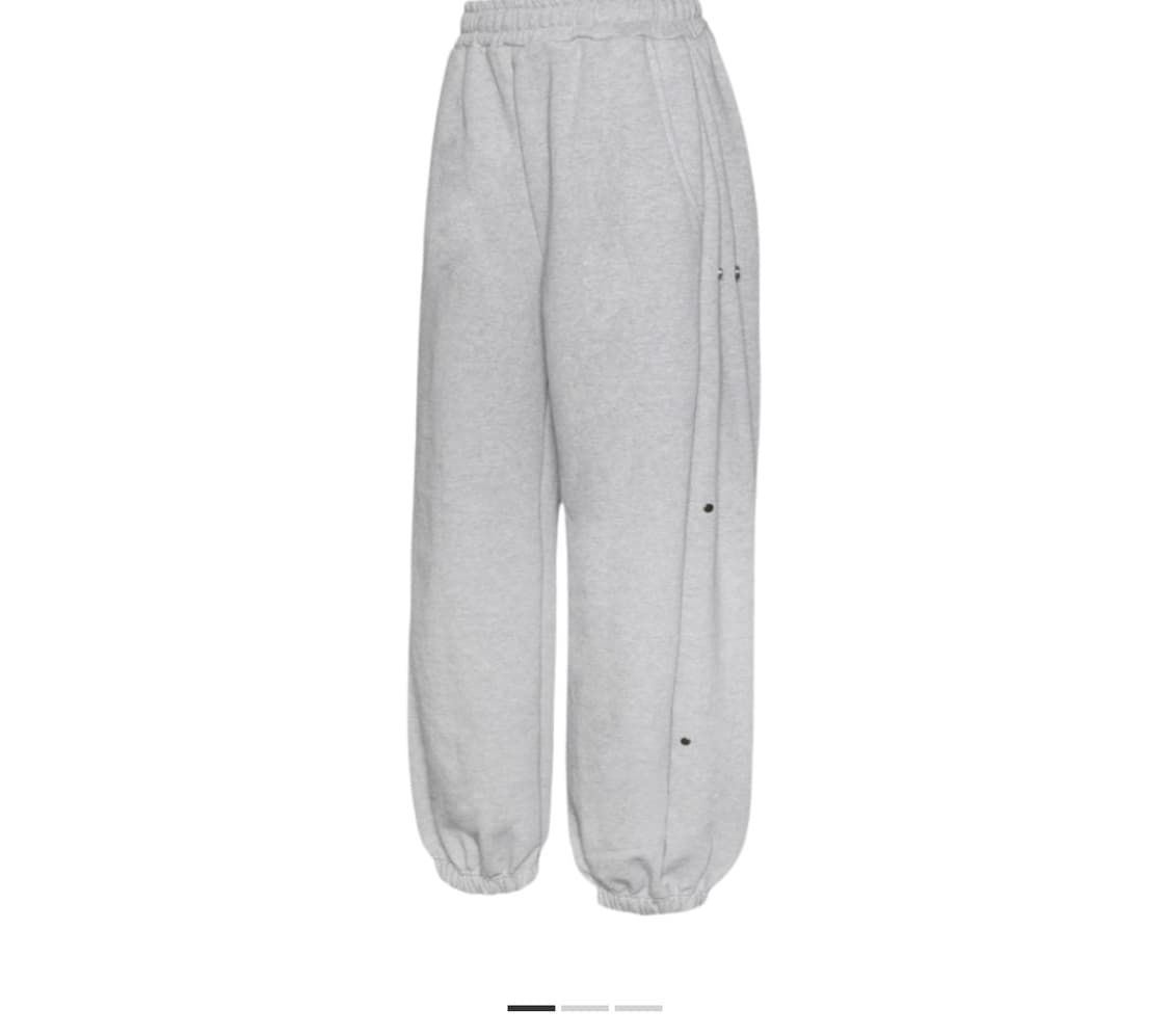 [S] MJD 사이드 스냅 와이드 스웻팬츠 멜란지 그레이 상품이미지1