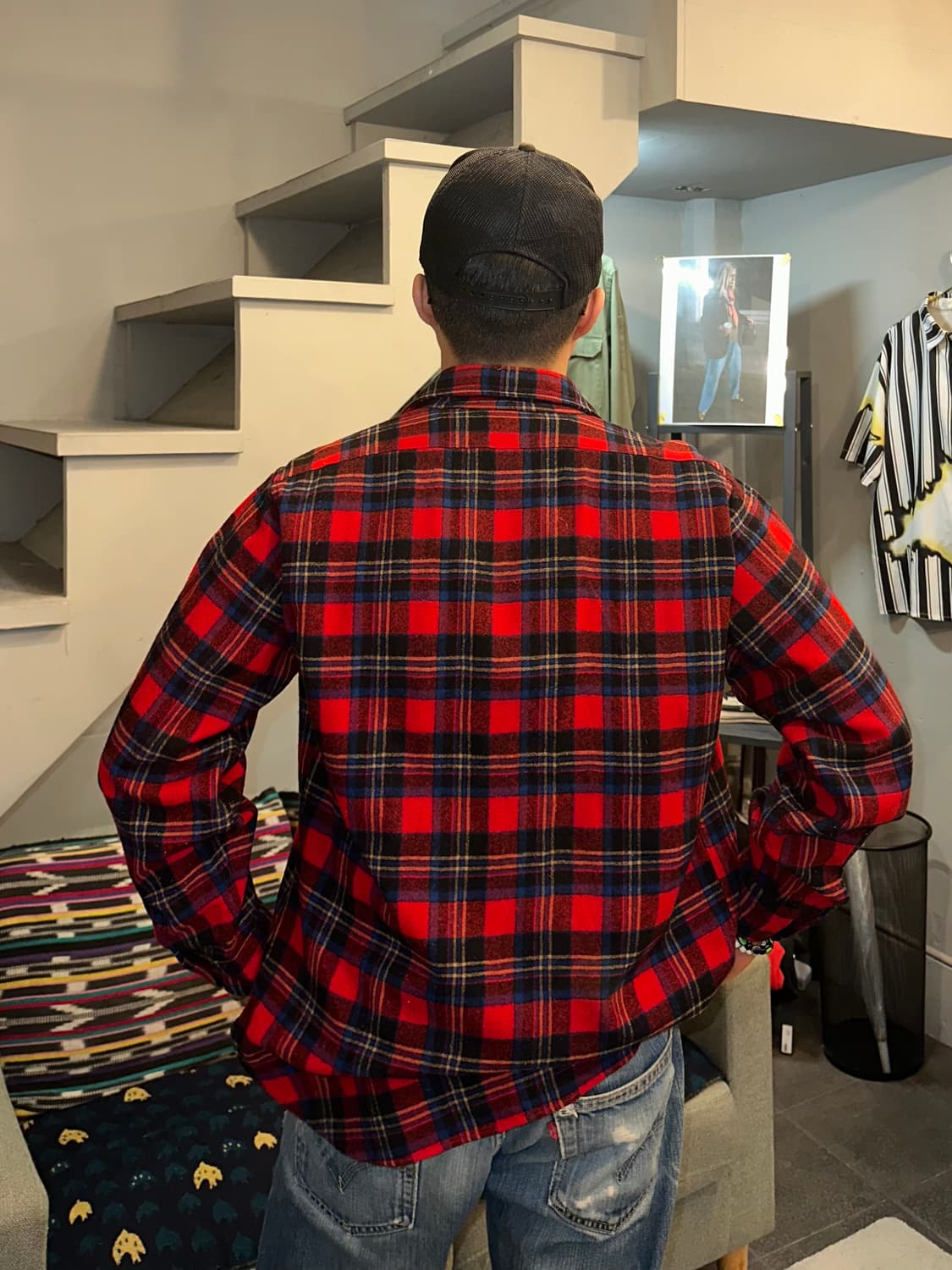 70’s Pendleton check flannel shirt 상품이미지2