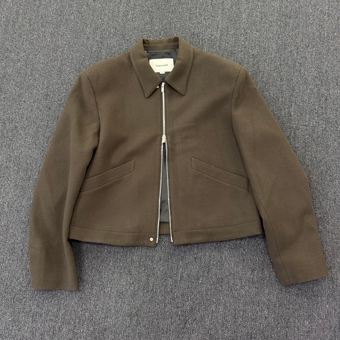 TonyWack 토니웩 버진 울 크롭 블루종 자켓 상품이미지4