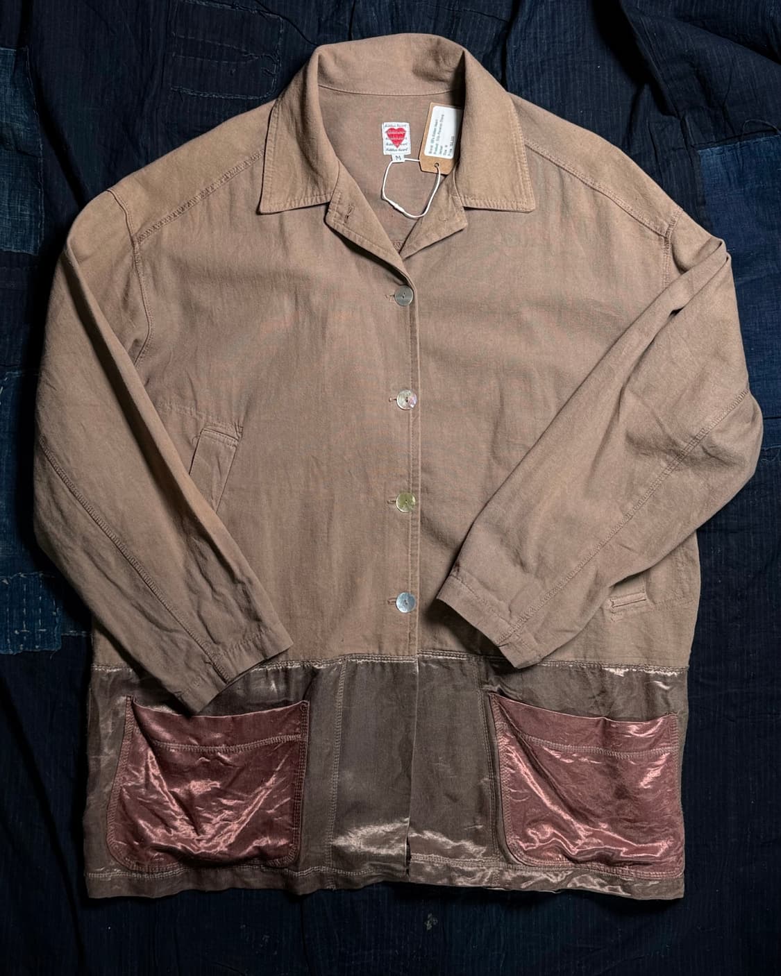 00‘s 히든 하트 실크 패널 초어 자켓 M 상품이미지1