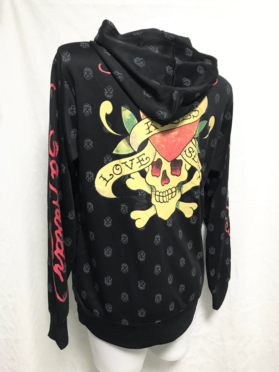 빈티지 ed hardy 에드하디 해골 레터링 져지 후드 집업 상품이미지7