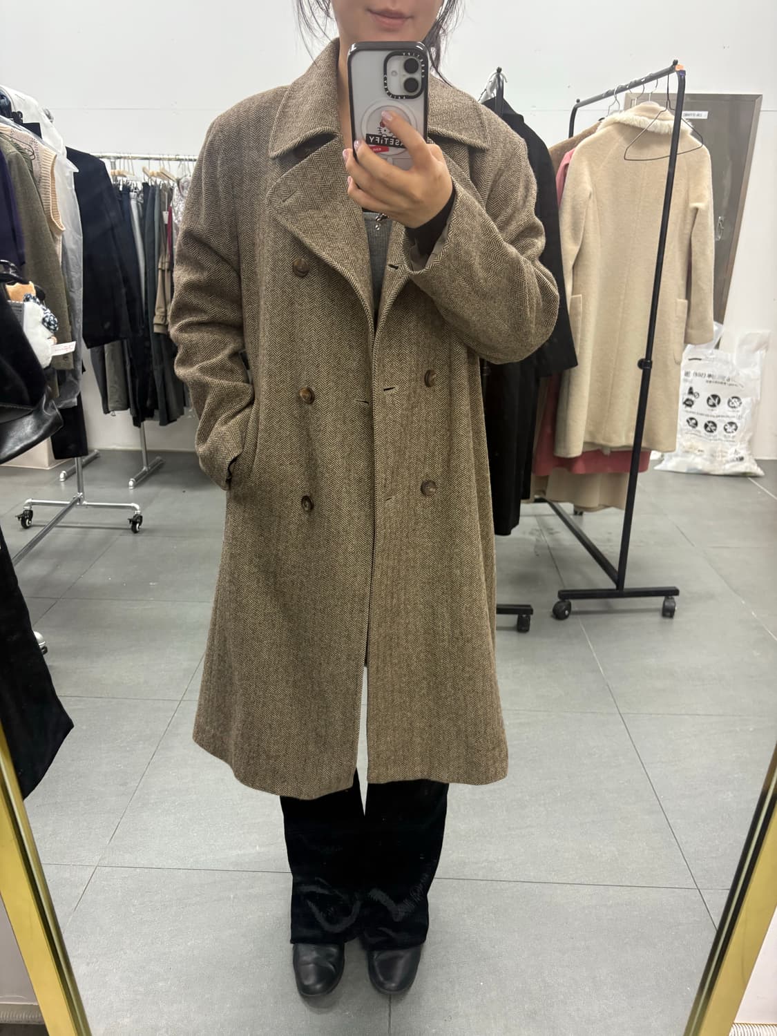 헤링본 울코트 상품이미지4