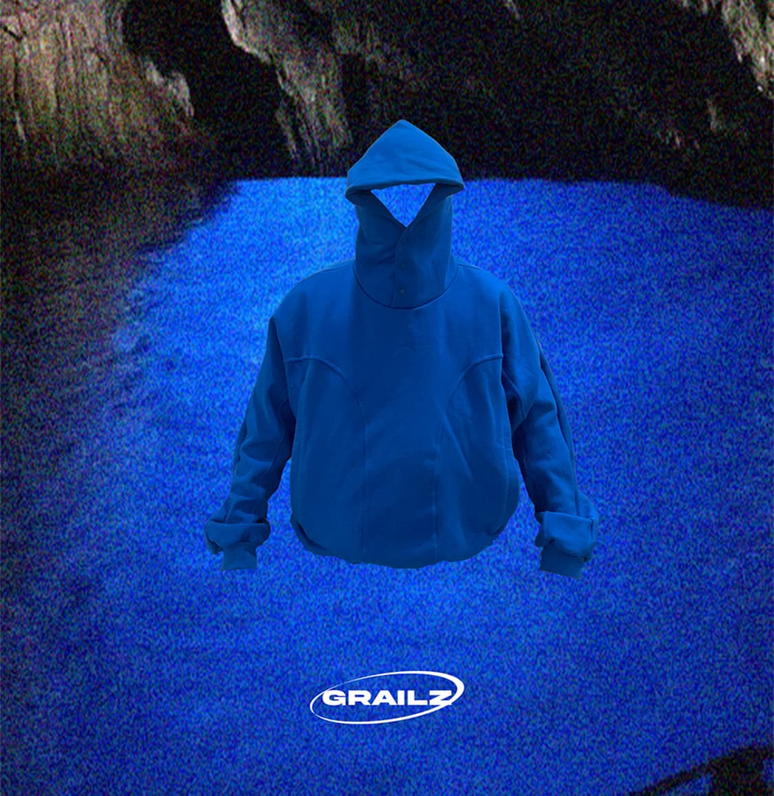 그레일즈 지오메트리 후드 블루 M 상품이미지2