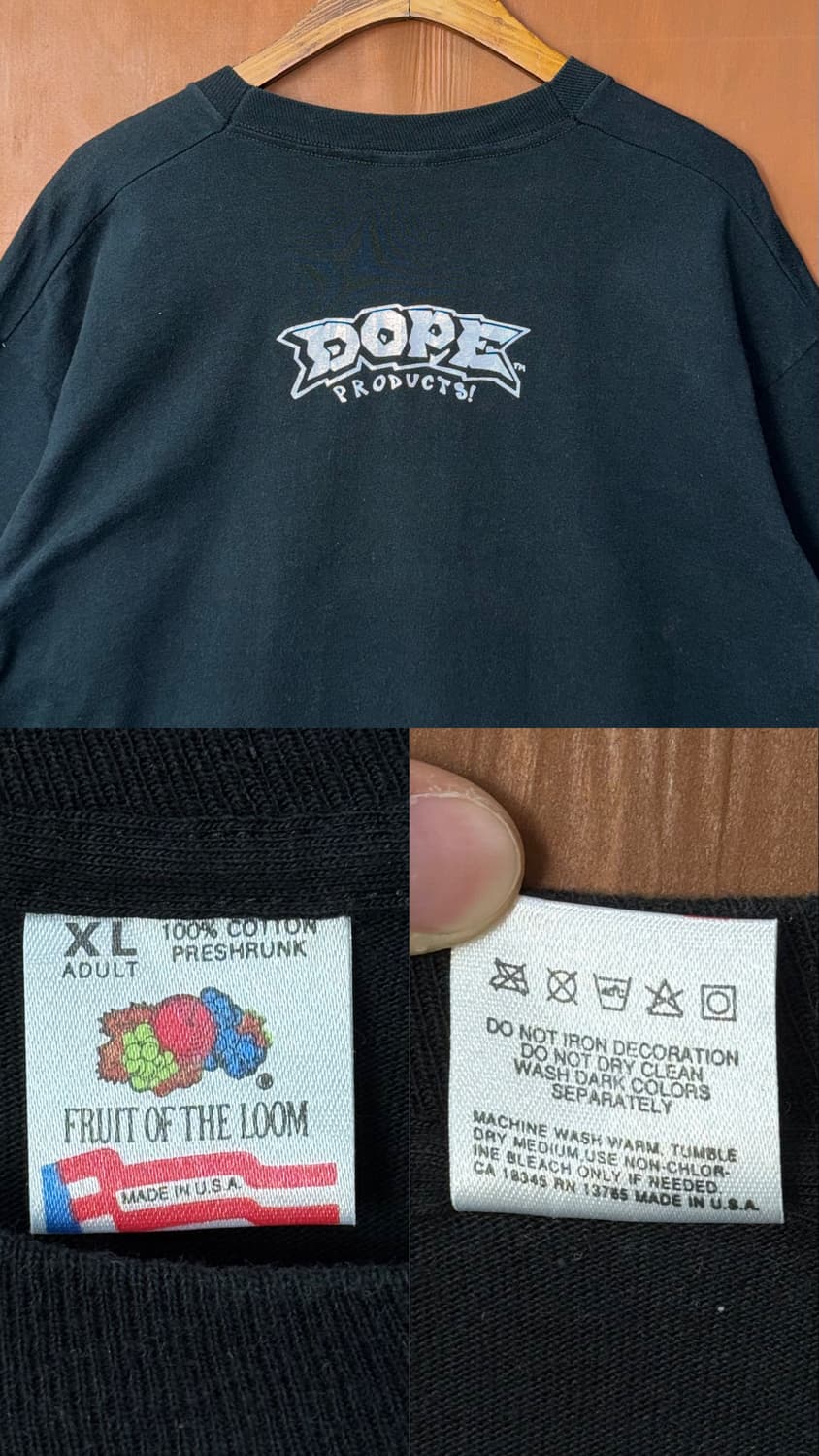 90s 프룻오브더룸 dope products 대마초 티셔츠 상품이미지10