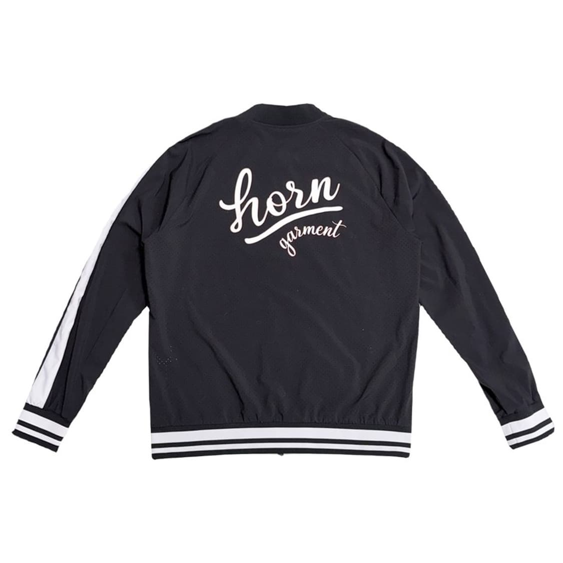 HORN GARMENT 블랙 솔리드 경량 펀칭 윈드브레이커 L 상품이미지9