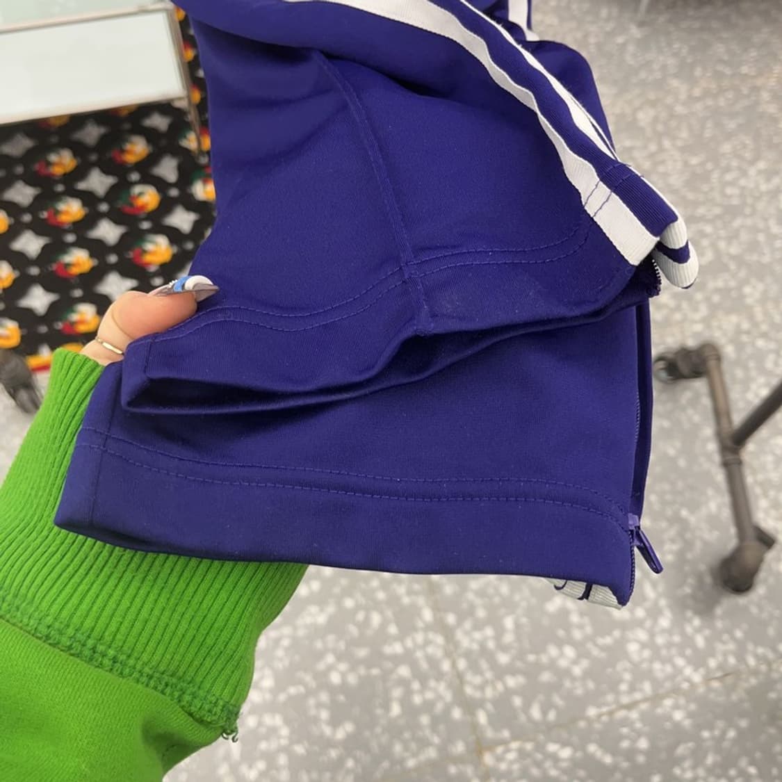 아디다스 Y2K 대장급 딥퍼플 삼선 트랙팬츠 XS C07795 상품이미지5