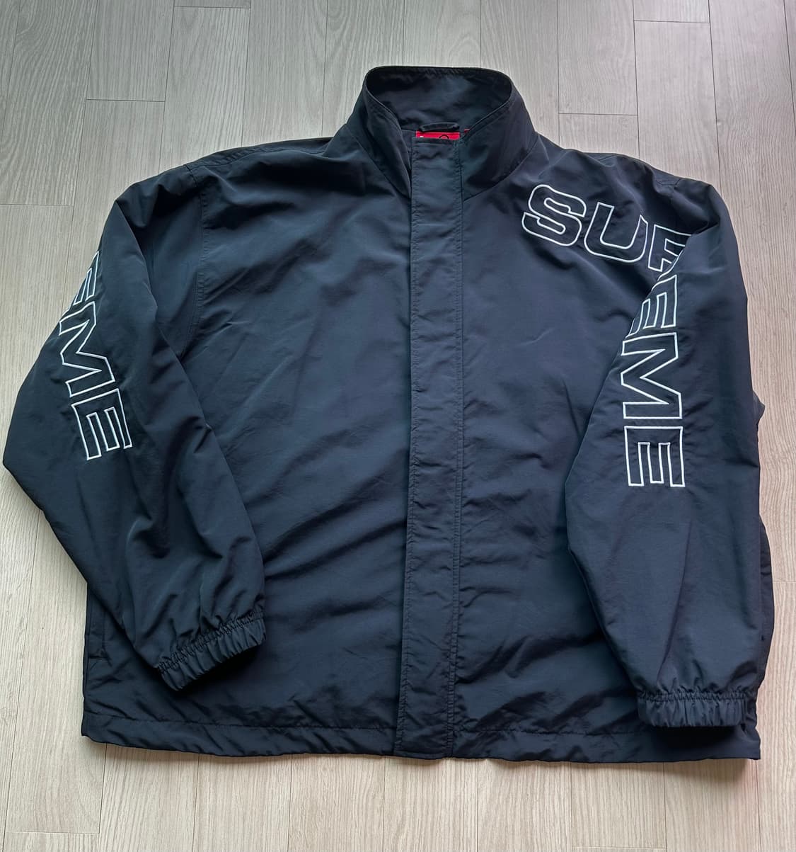 슈프림 스펠아웃 자수 트랙 자켓 블랙 - 23FW L SIZE 상품이미지1