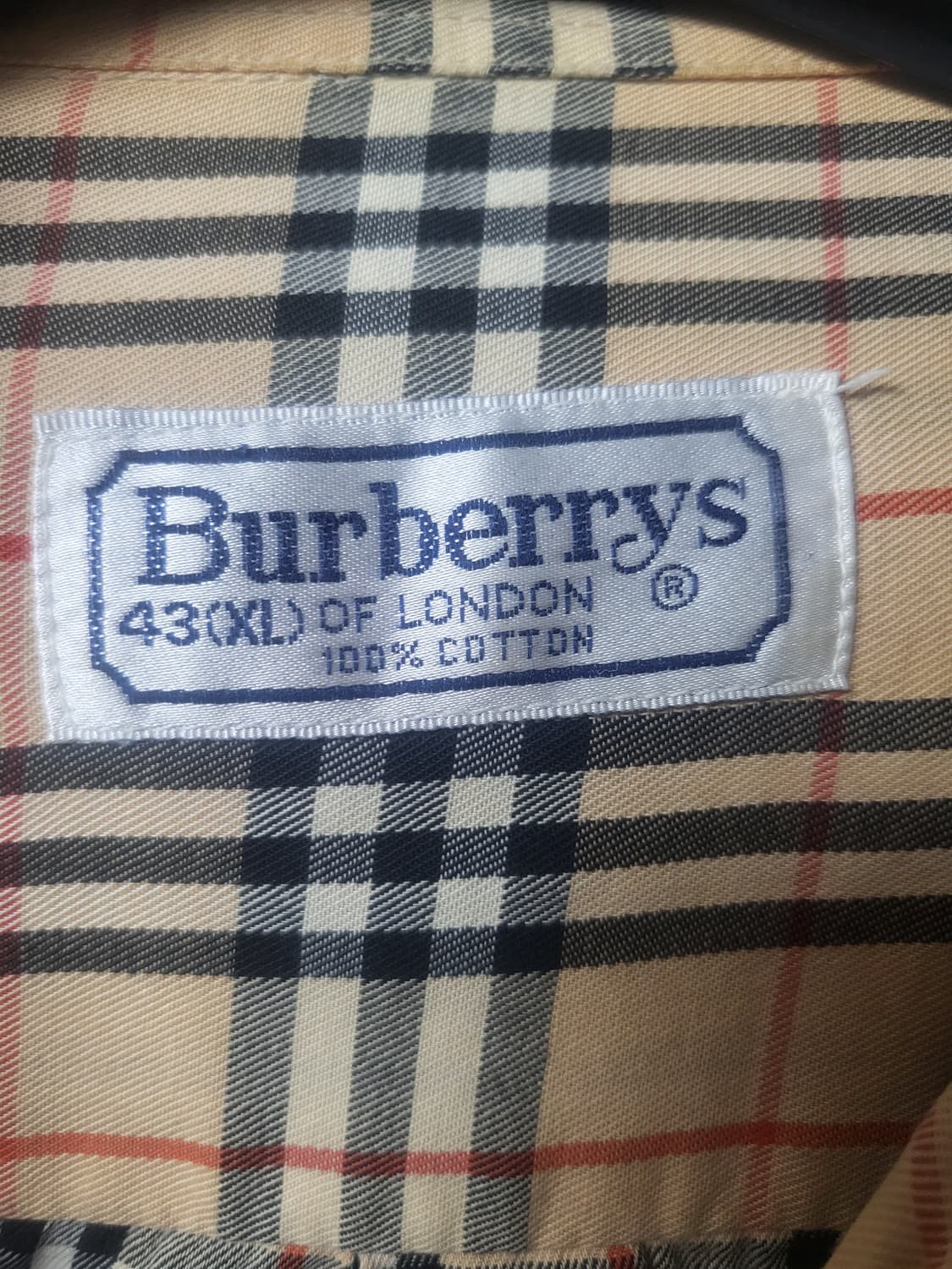 버버리 체크 셔츠 XL 상품이미지3