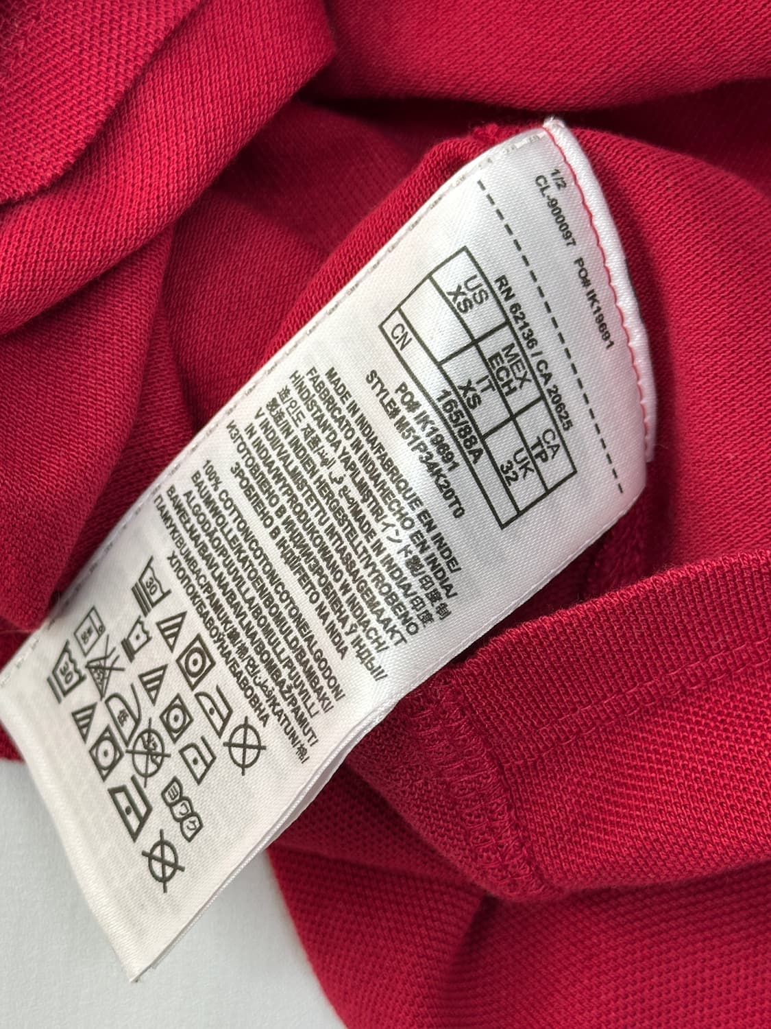 게스 guess 카라 레트로 카라 레드 xs 반팔티셔츠 상품이미지6