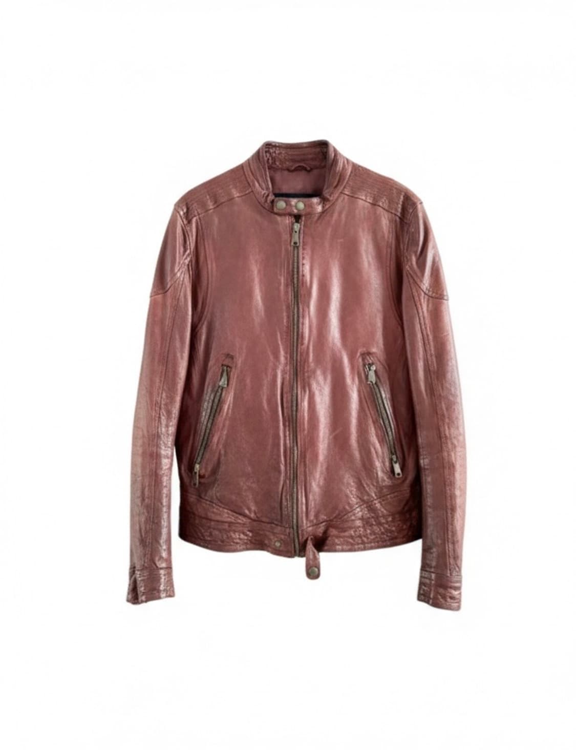 Vintage 핑크브라운 레더자켓 100 상품이미지1