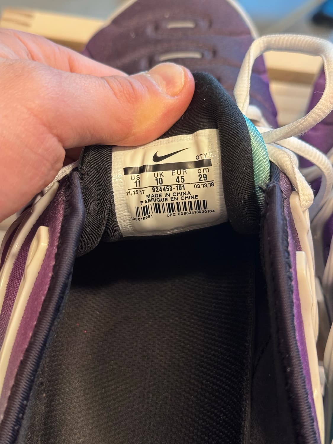 나이키 에어 베이퍼맥스 플러스 (Vapormax Plus) 퍼플/그린 컬 상품이미지4