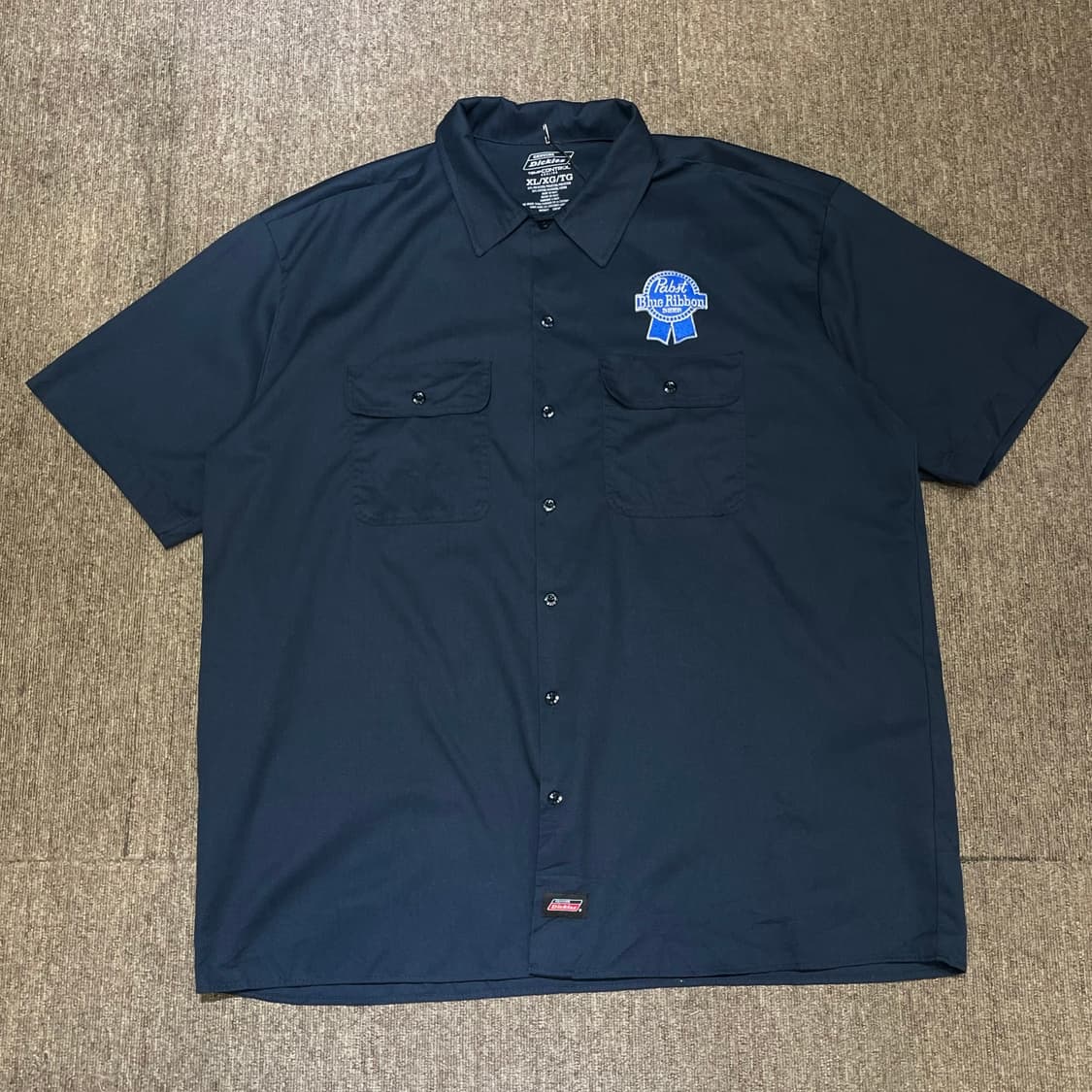 (XL) Dickies 디키즈 반팔 워크 셔츠 패치 네이비 상품이미지3