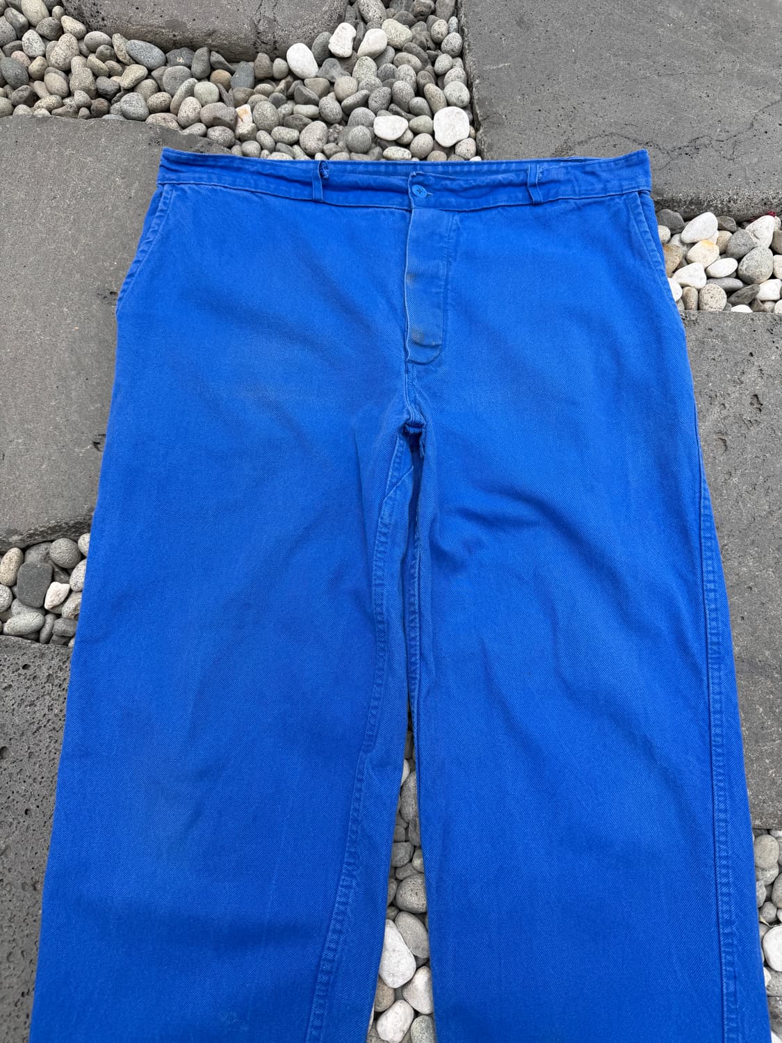 1990s FADED WASHED BLUE WIDE 프렌치워크팬츠 상품이미지3