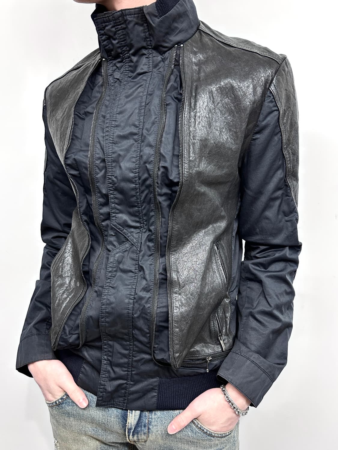 우영미 하이브리드 멀티 지퍼 자켓 상품이미지2