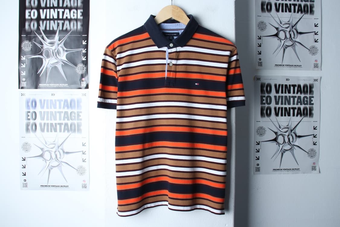W(L-XL) 타미힐피거 반팔 카라 티셔츠 스트라이프-H30382 상품이미지2