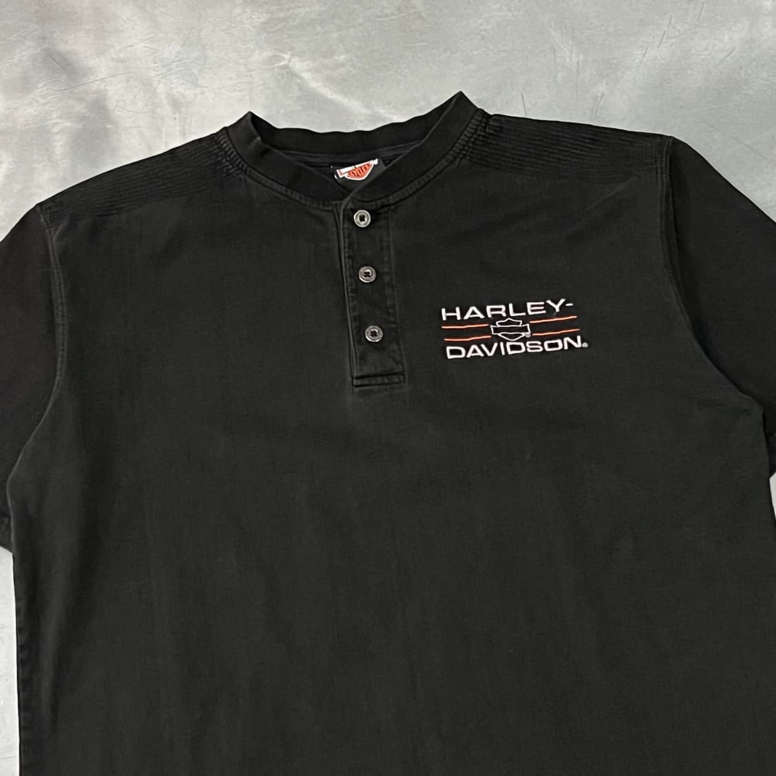  할리데이비슨 자수로고 헨리넥 반팔티 y15701 상품이미지3