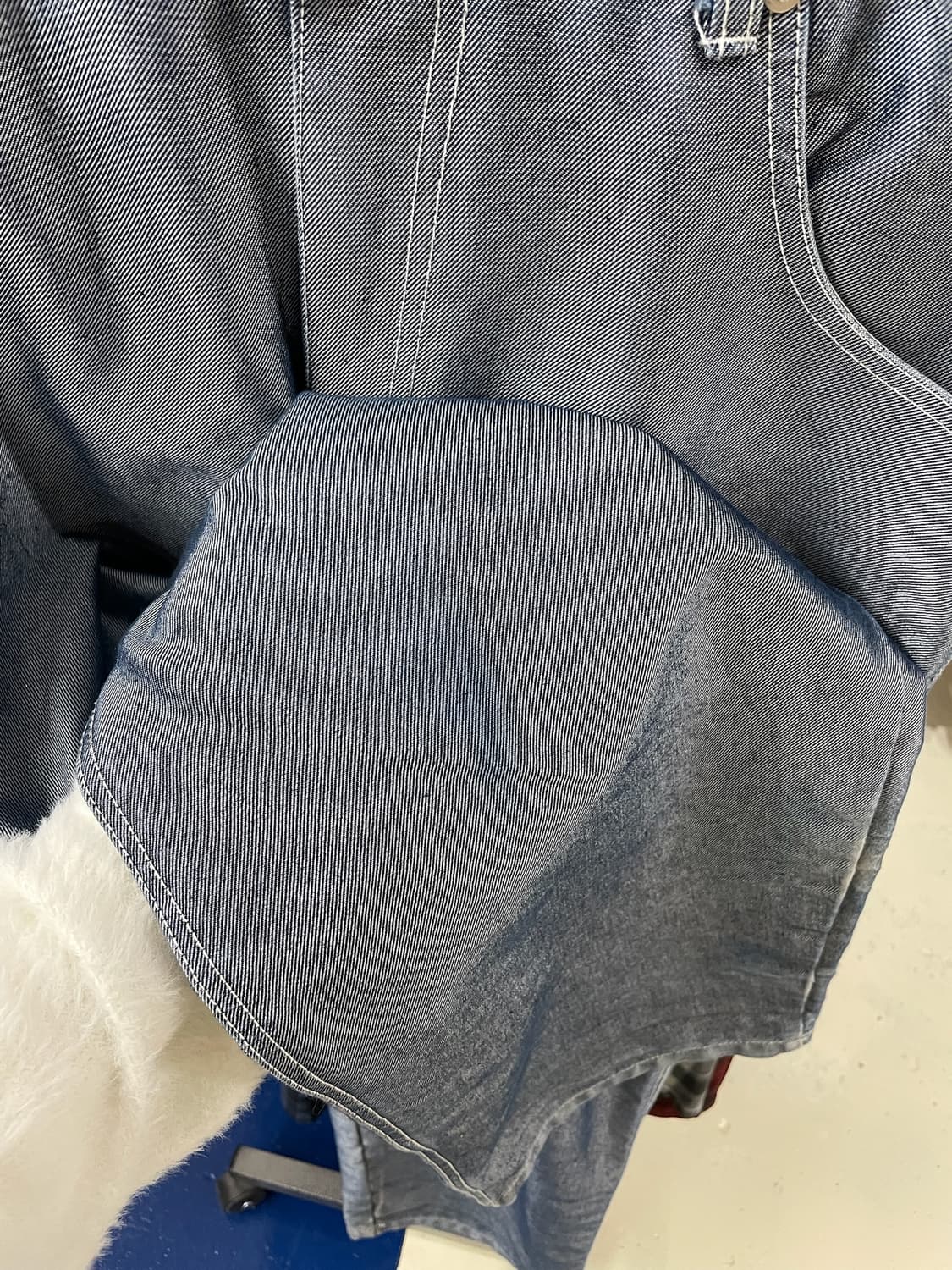 90-00s Sean john 션존 실버데님 카펜터 팬츠 상품이미지8