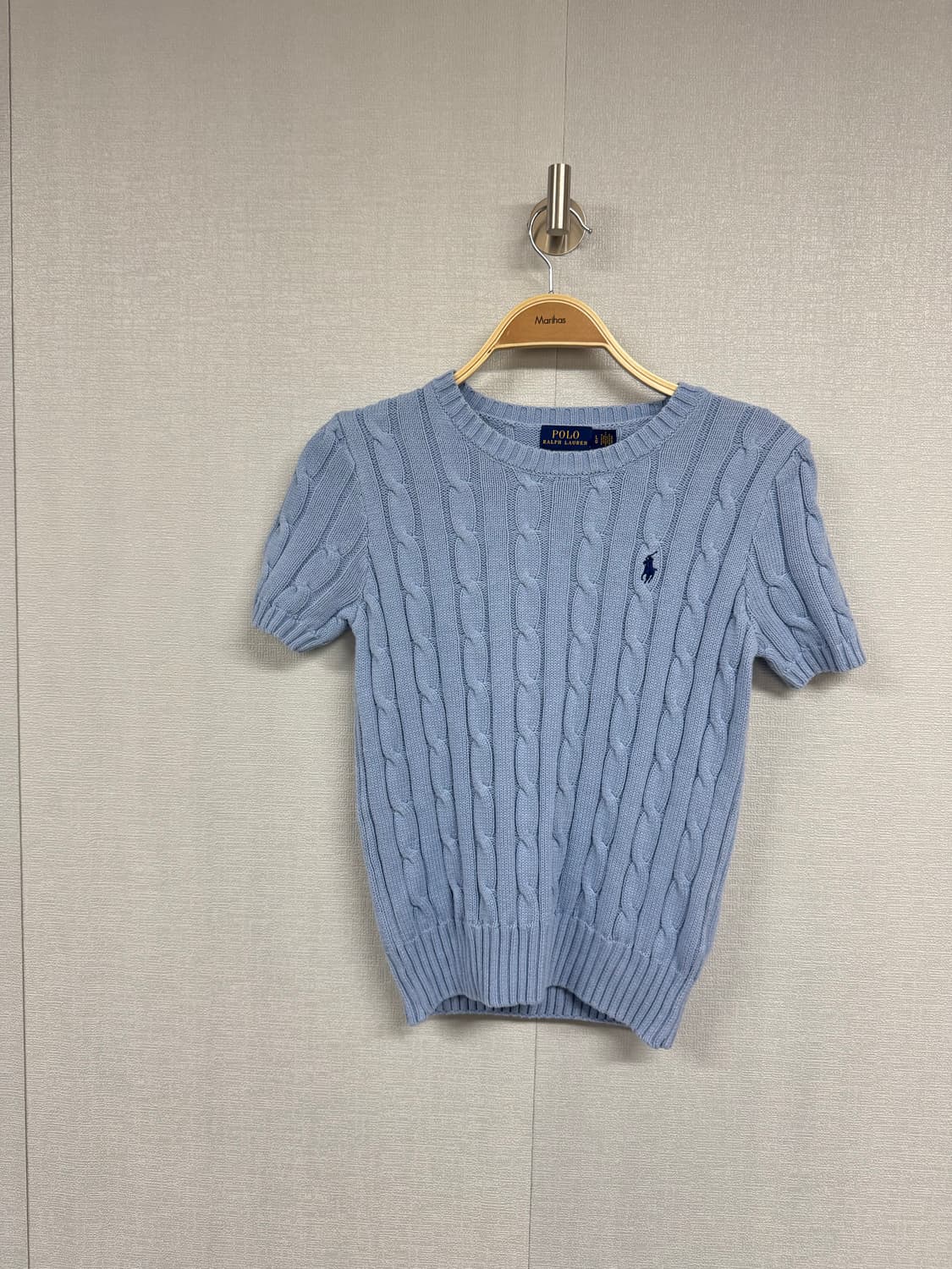 폴로 랄프로렌 케이블 반팔니트 상품이미지1