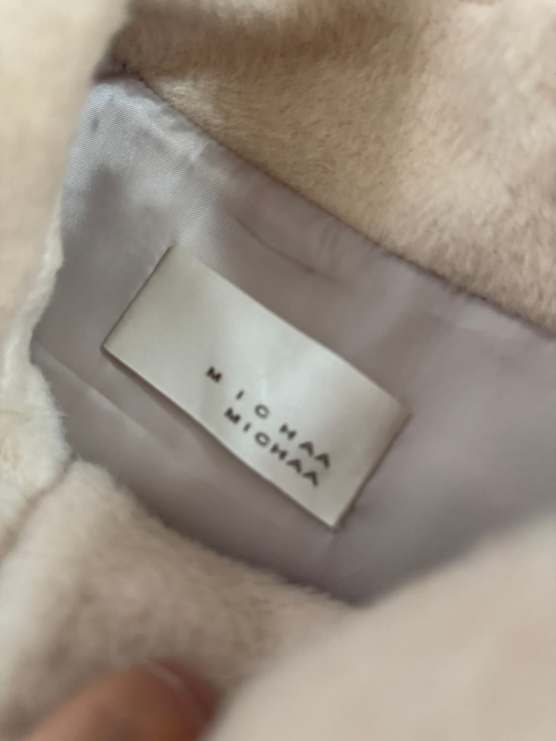 여성 잇 미샤 알파카 아이보리 울 코트 상품이미지4