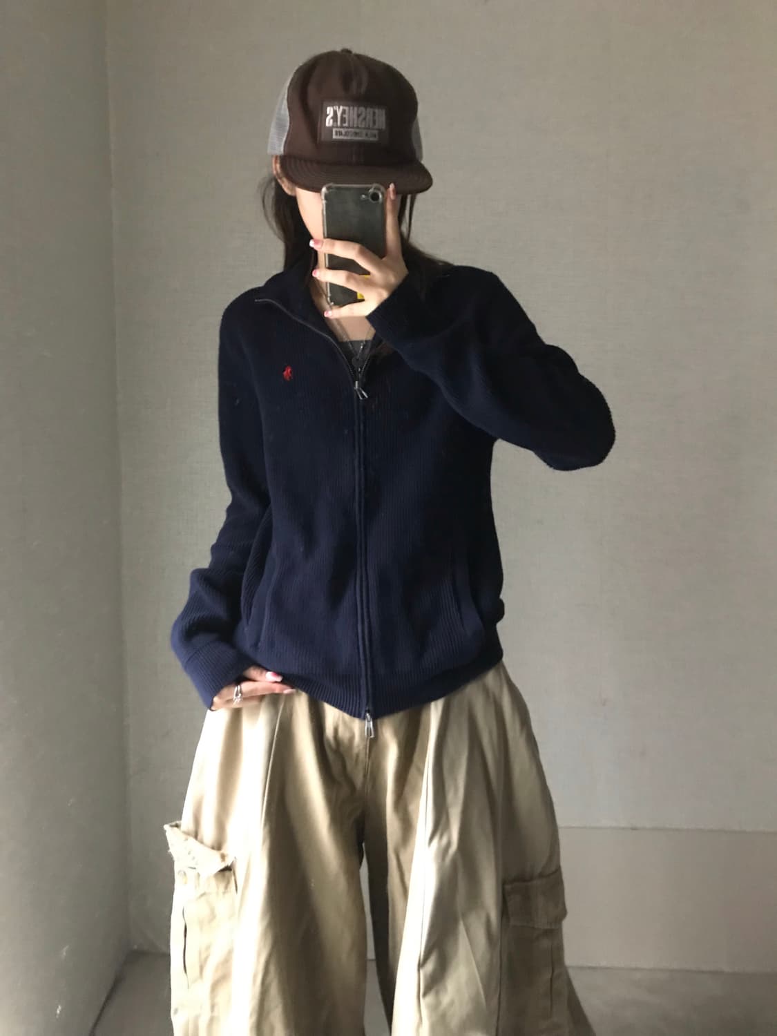 폴로 네이비 니트집업 상품이미지4