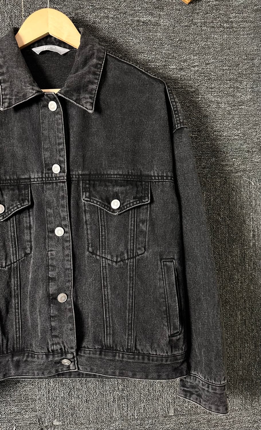 8세컨즈 흑청 데님 자켓 M 상품이미지3