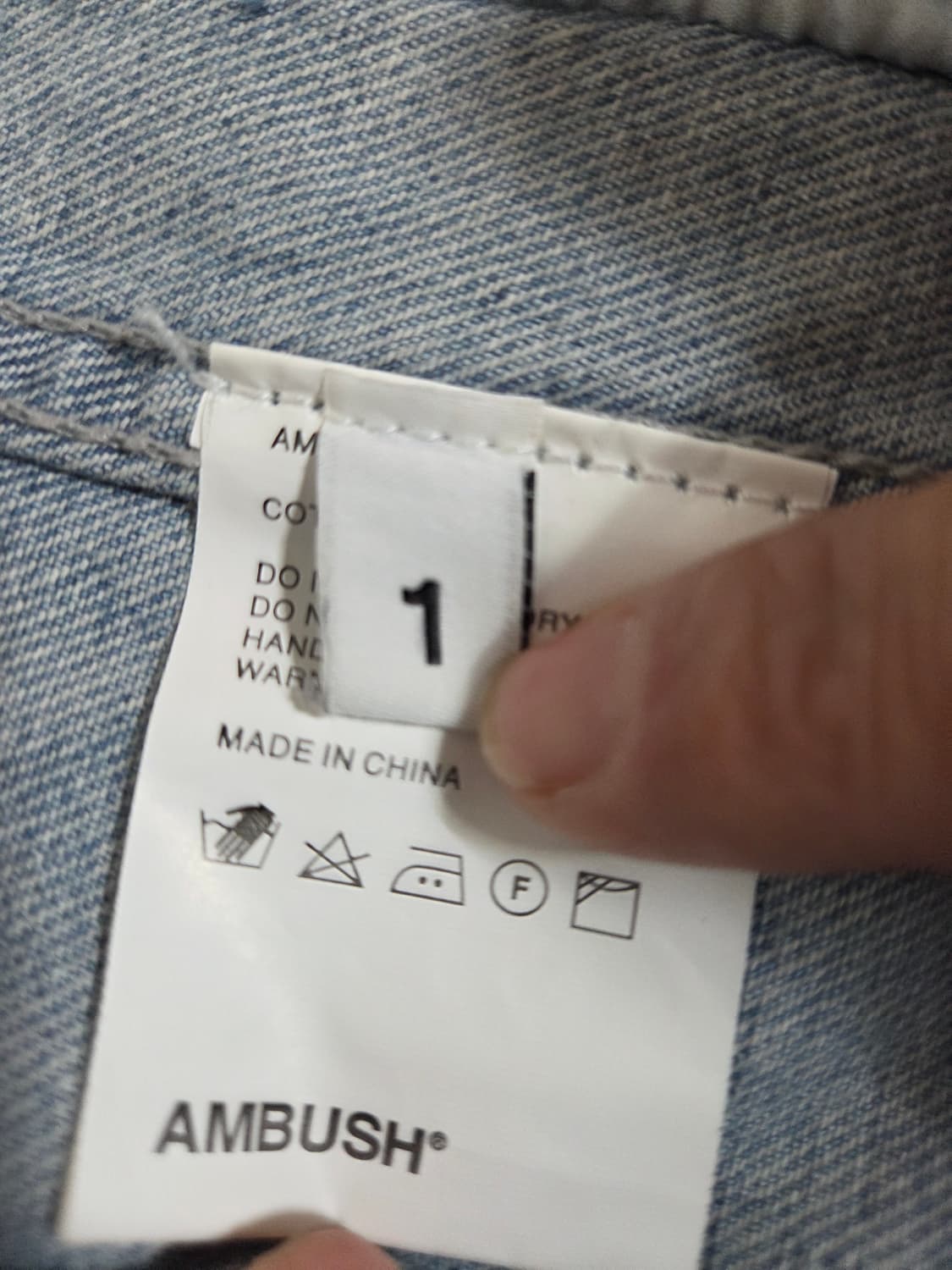 AMBUSH X 피마원Peaceminusone 데미지 워싱 데님 자켓 상품이미지5