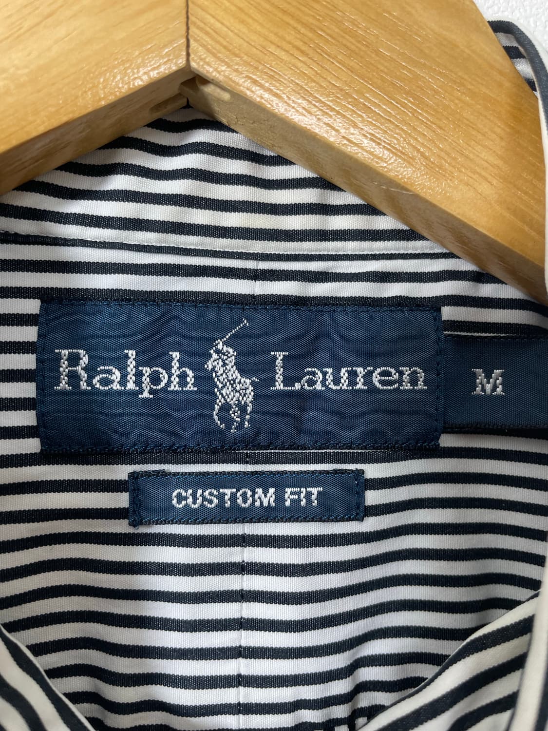 폴로Polo 블랙 스트라이프 셔츠 M - S23  상품이미지4