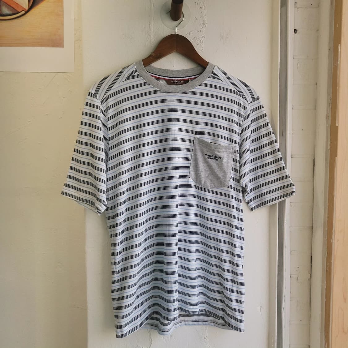 마리끌레르 옴므 멀티스트라이프 반팔티 상품이미지1