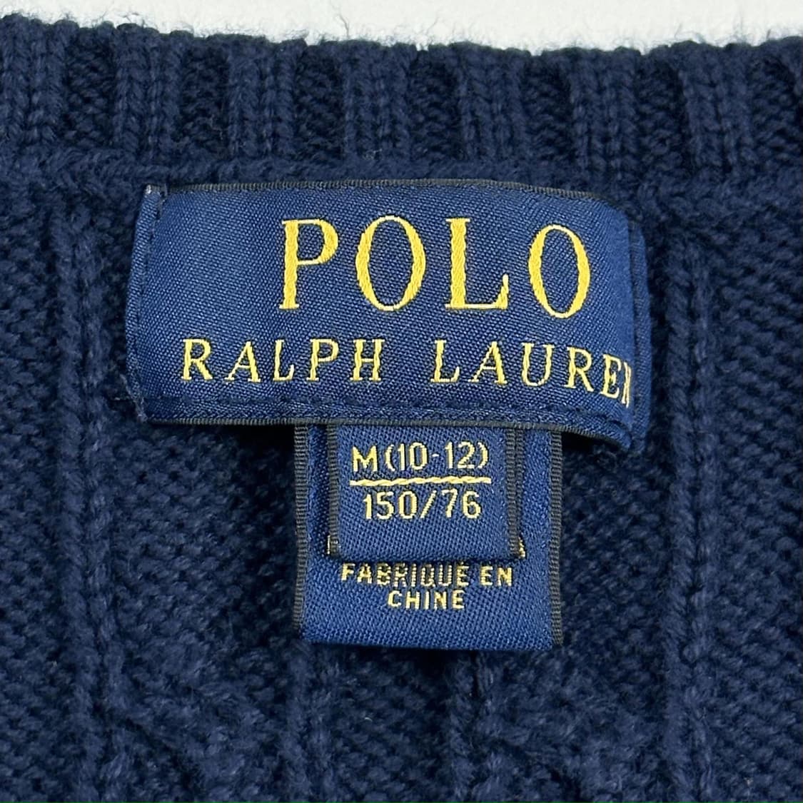 폴로 랄프로렌 포니 키즈 네이비 니트 조끼 (실측 S 여성추천) 상품이미지4