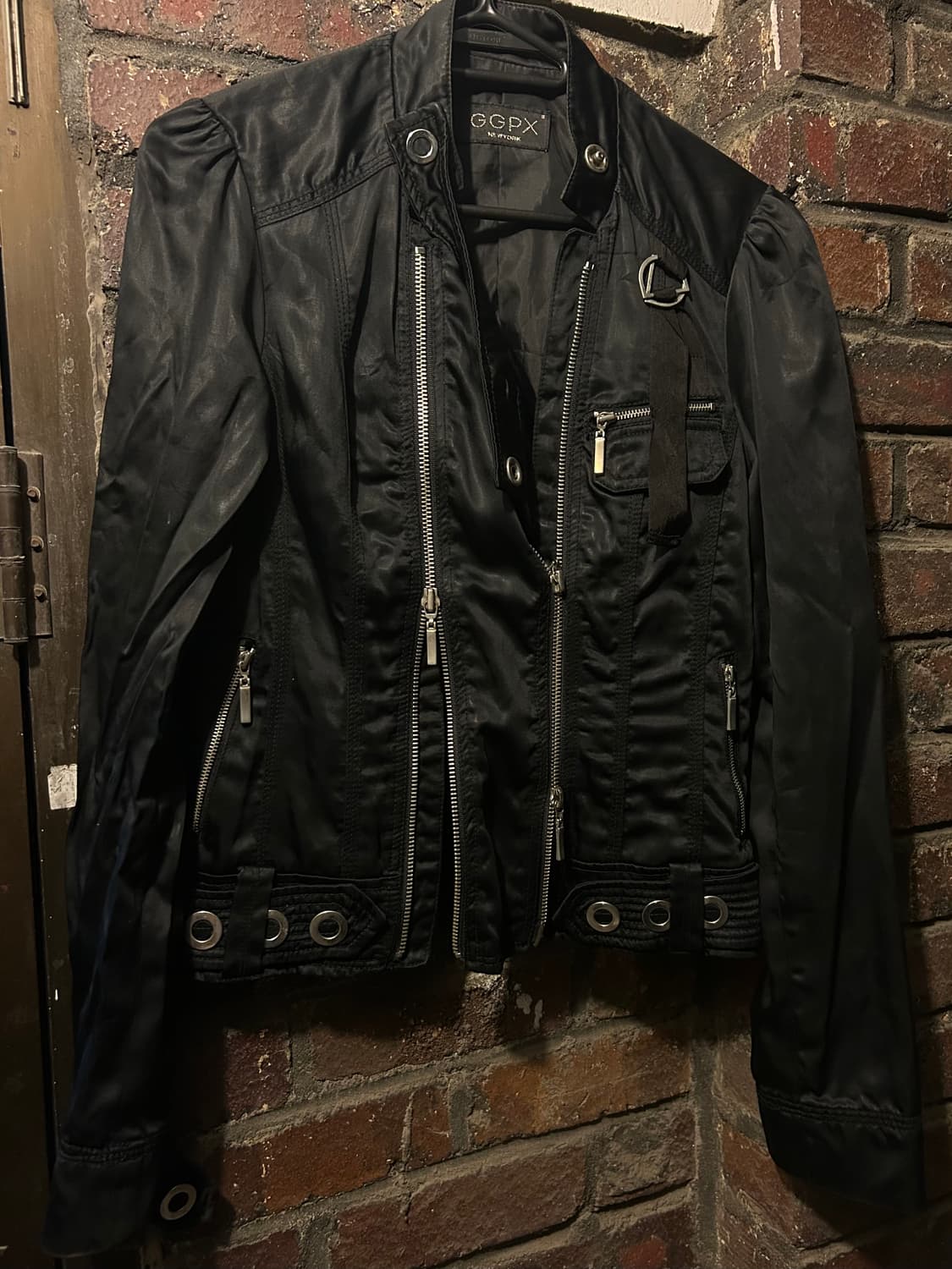 2000s GGPX 락시크 블랙 멀티지퍼 자켓 상품이미지1
