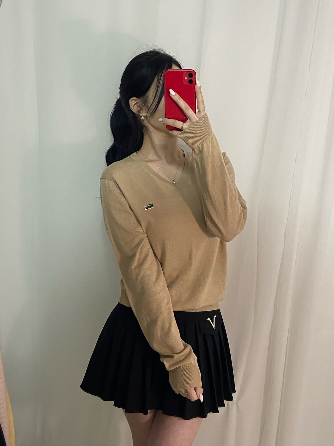 라코스테 V넥 니트
 상품이미지2