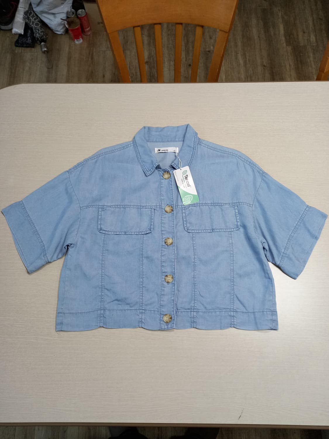 S85-M90 새상품 JASON WU 리오셀100% 크롭티 M-20 상품이미지1