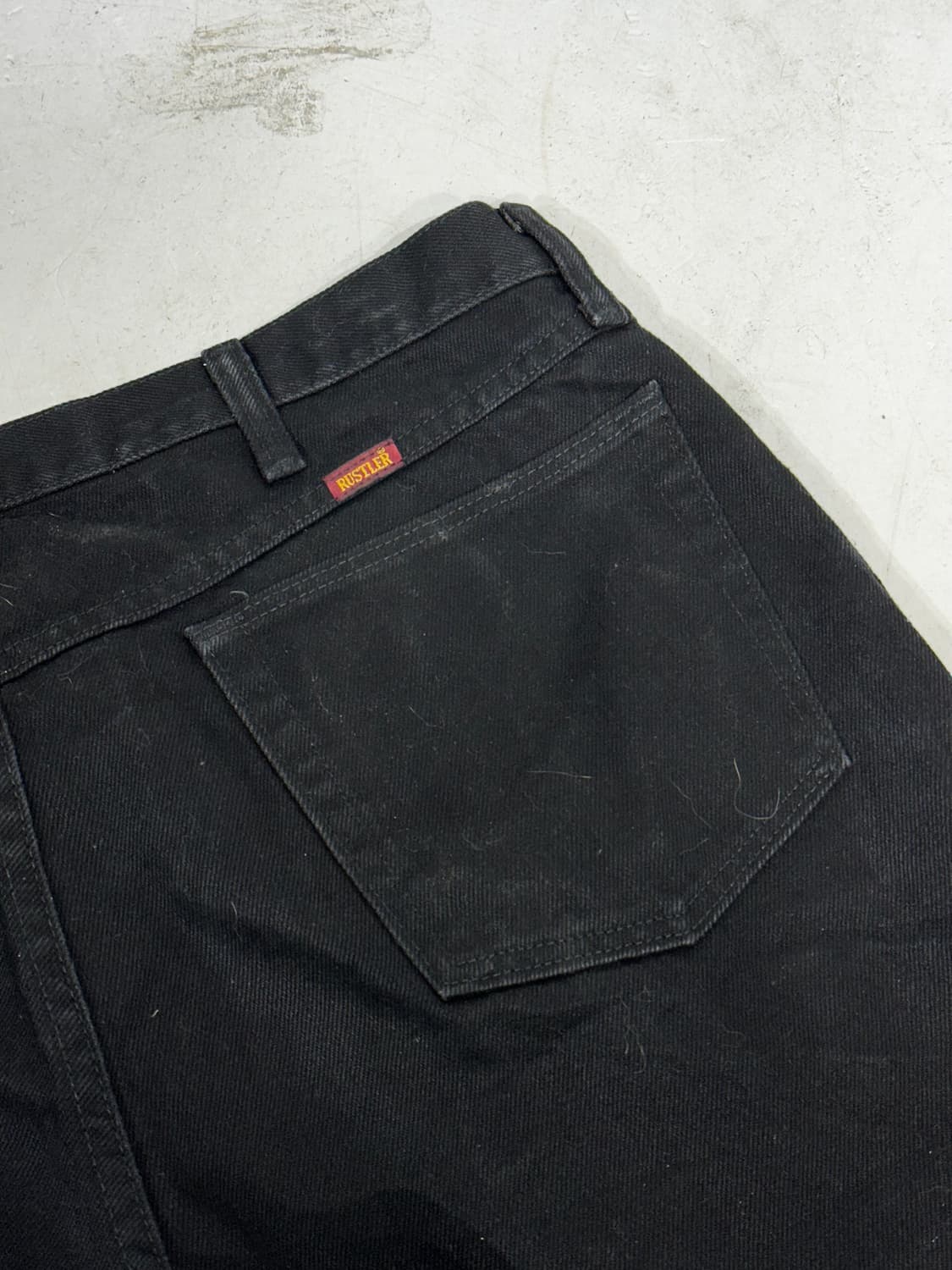 90s Rustler 흑청 와이드 올드스쿨 힙합 새깅 데님 팬츠 청바지 상품이미지6