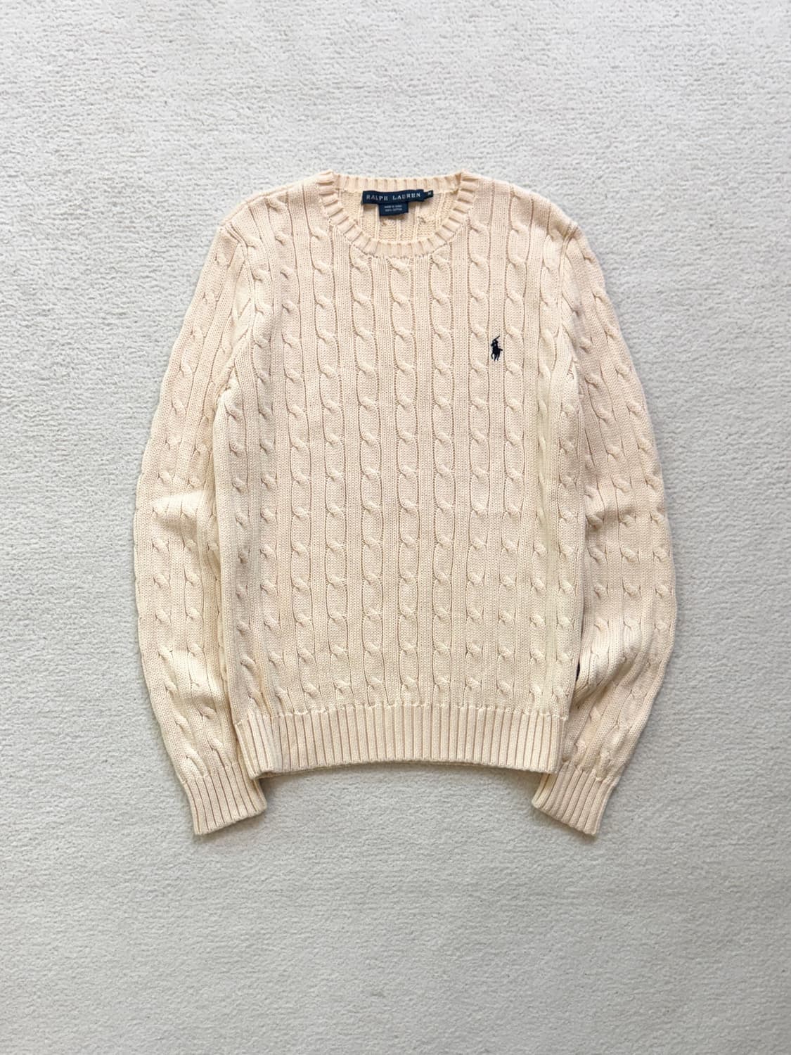 폴로 아이보리 케이블 니트 상품이미지2