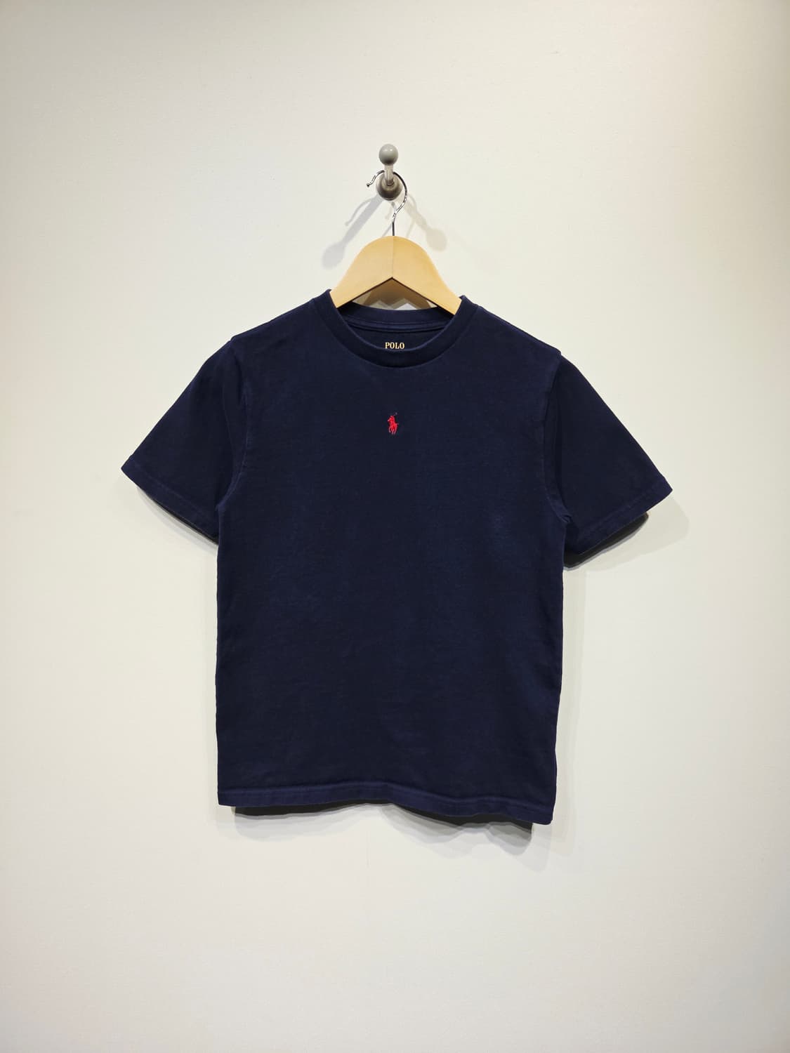 폴로 랄프로렌 중앙 로고 반팔 티셔츠 네이비 상품이미지1