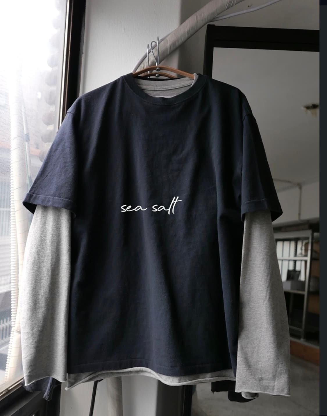 [3] seasalt 씨쏠트 레이어드티셔츠 네이비/그레이 상품이미지1